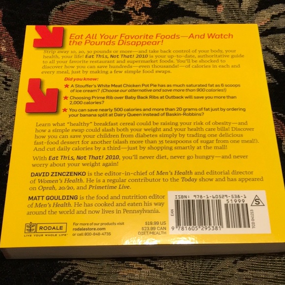NWT, EAT THIS, NOT THAT! By David Zinczenko 2010 edition.Paperback - Picture 4 of 6